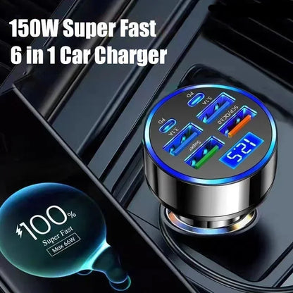 350W Car Charger USB PD QC3.0 USB C Car Phone Charger Type C Adapter for Iphone Samsung Huawei Xiaomi Quick Charge ﻿