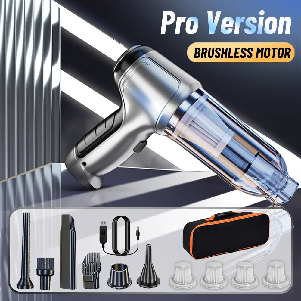 Vacuum Cleaner & Blower (2 in 1) - Strong Suction Handheld Wireless Portable Vacuum Cleaner for Car and Home